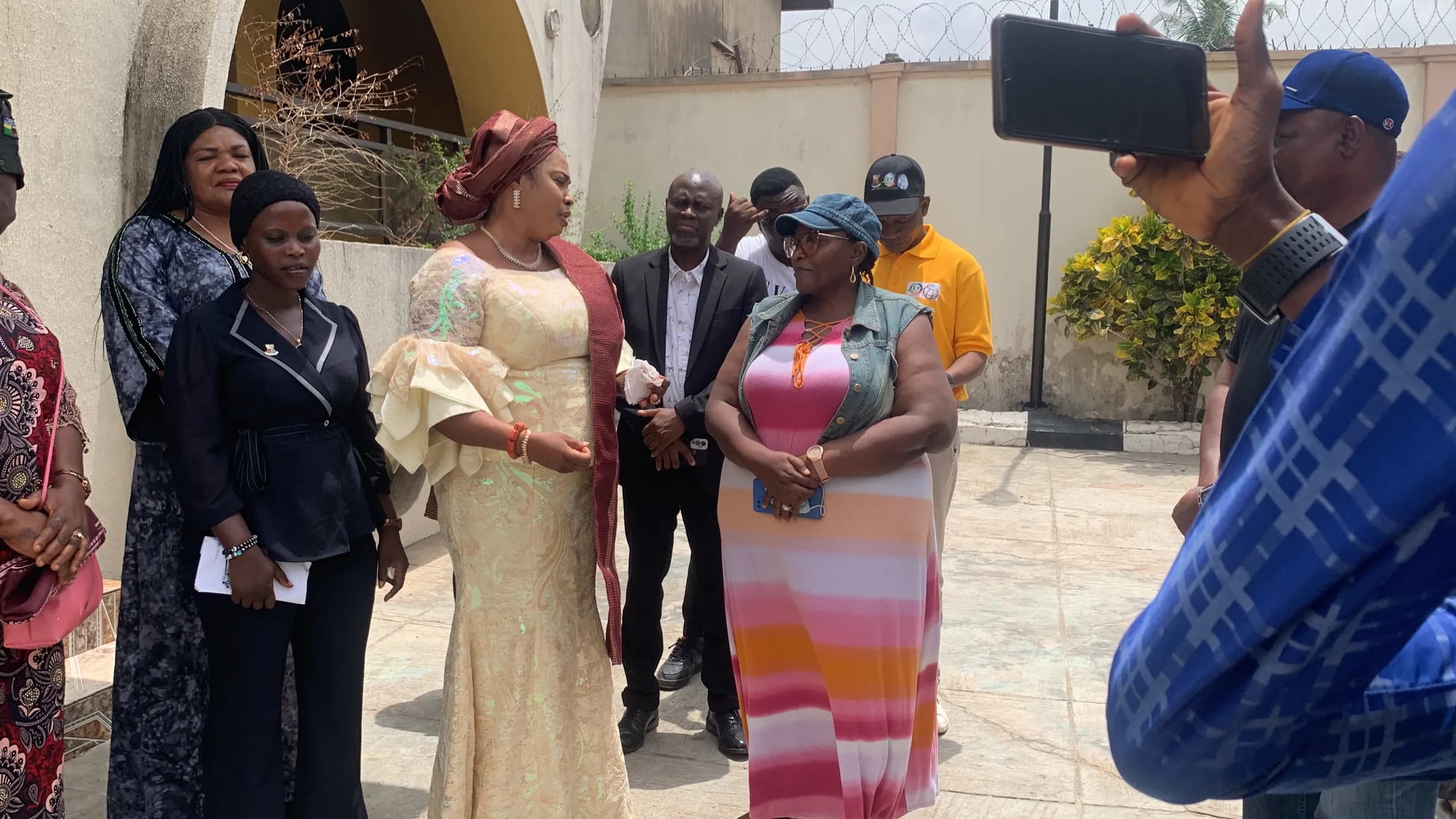 The representative of Her Excellency with our Director